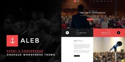 Aleb 1.5.0 – Event Conference Onepage WordPress Theme