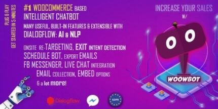 WoowBot 14.1.9 – ChatBot for WooCommerce – Retargeting, Exit Intent, Abandoned Cart, Facebook Live Chat