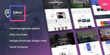 Event EM4U 1.8.9 – Multiple Event Booking Conference Ticket, QR Code Calendar WordPress Theme