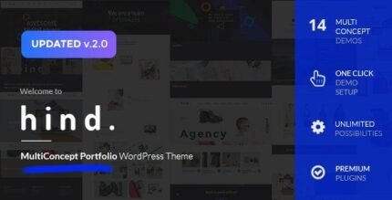 Hind 2.4.5 – Multi-Concept Portfolio & Photography WordPress Theme