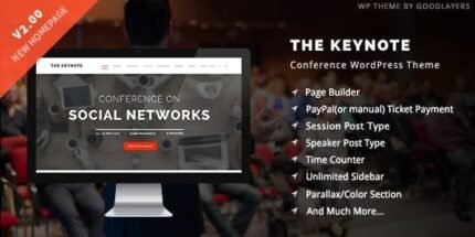 The Keynote 2.4.7 – Conference / Event / Meeting WordPress Theme