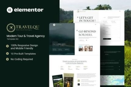 Travelqu 1.0 – Modern Tour &Travel Agency Elementor Template Kit