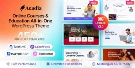 Acadia 3.2.4 – Education WordPress Theme For University & Online Course