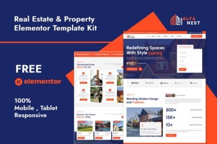 Alfanest 1.0 – Real Estate & Property Elementor Template Kit
