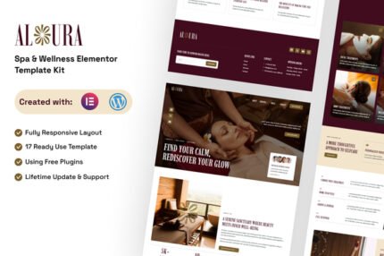 Aloura – Spa & Wellness Elementor Template Kit