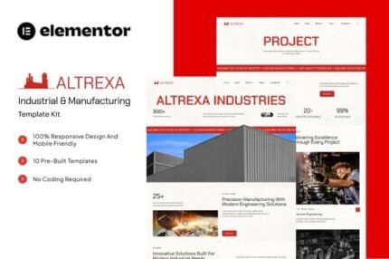 ALTREXA – Industrial & Manufacturing Elementor Template Kit