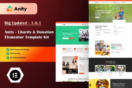 Anity – Charity & Donation Elementor Template Kit