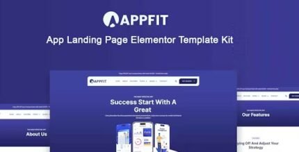 Appfit – App Landing Page Elementor Pro Template Kit