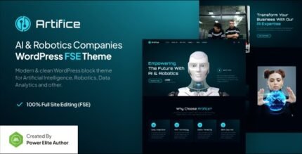 Artifice 1.0 – AI & Robotics Company Gutenverse FSE WordPress Theme