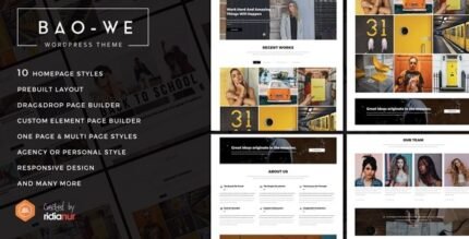 Baowe 1.1 – Responsive One/Multi Page Portfolio WordPress Theme