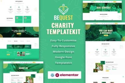 BEQUEST 20250527 – Nonprofit Charity & Donation Elementor Template Kit