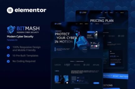 Bitmash – Modern Cyber Security Elementor Template Kit