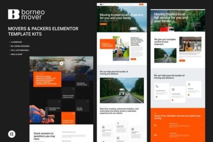 Borneo – Movers & Packers Elementor Pro Template Kit