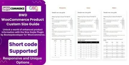 BWD Product Custom Size Guide For WooCommerce 1.4