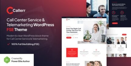 Callerr 1.0.2 – Call Center Service & Telemarketing FSE WordPress Theme