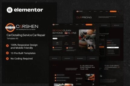 Carshen 1.0 – Car Detailing Service Car Repair Elementor Template Kit