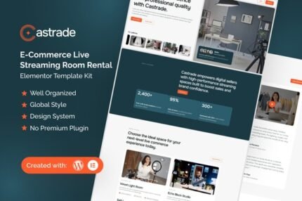 Castrade 1.0 – Live Streaming Room Rental Elementor Template Kit