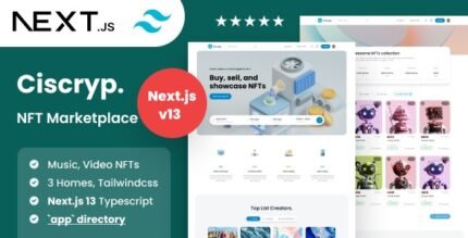 Ciscryp 1.0.0 – NFT Marketplace NextJs React Template