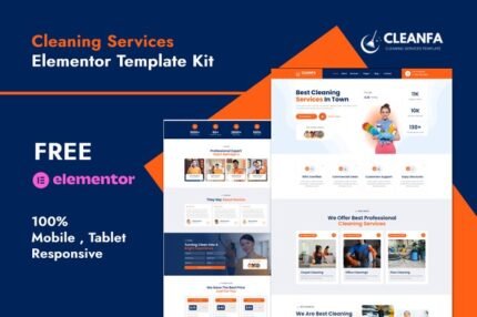 Cleanfa 1.0 – Cleaning Services Elementor Template Kit