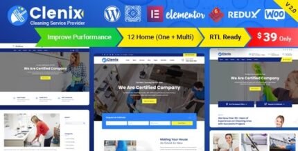 Clenix 3.1.5 – Cleaning Services WordPress Theme