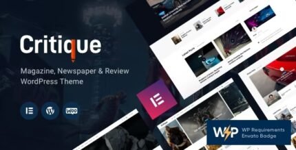 Critique 1.23.0 – Magazine, Newspaper & Review WordPress Theme