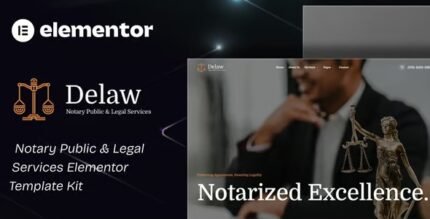 Delaw 1.0 – Notary Public & Legal Services Elementor Template Kit