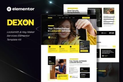 Dexon – Locksmith & Key Maker Services Elementor Template Kit