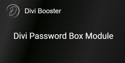 Divi Password Box Module 2.0.2