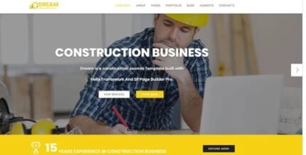 Dream 3.0.6 – Construction Joomla 4 and Joomla 5 Template