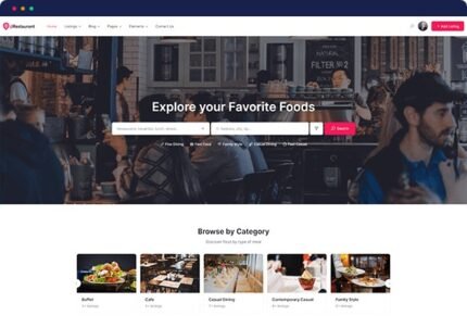 dRestaurant 2.0.19 – Restaurant Directory WordPress Theme