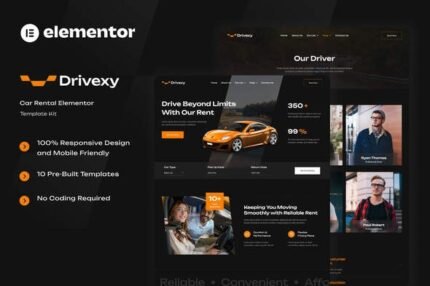 Drivexy – Car Rental Elementor Template Kit