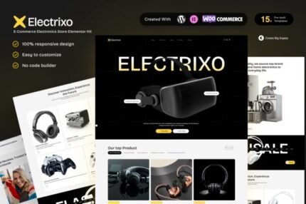Electrixo 1.0 – E-Commerce Electronics Store Elementor Template Kit