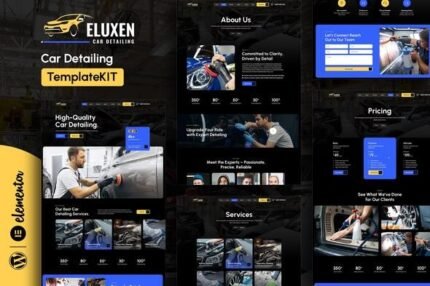 Eluxen – Car Detailing Services Elementor Template Kits