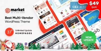 eMarket 8.2.3 – All-in-One Multi Vendor MarketPlace Elementor WordPress Theme