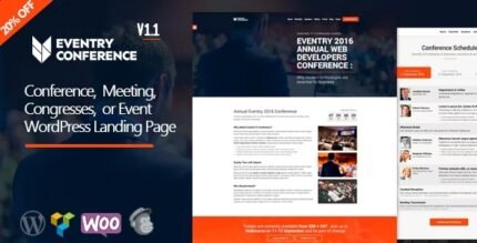 Eventry 1.3.1 – Conference Meetup Landing Page WordPress Theme