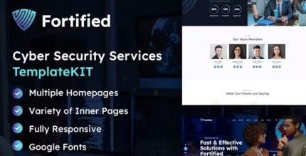 Fortified 1.1 – Cyber Security Services Elementor Template Kit