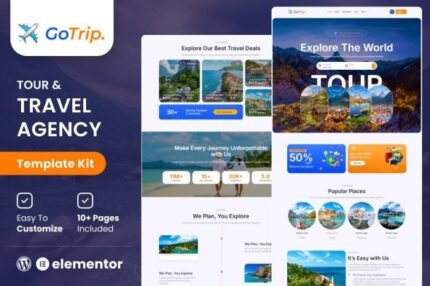 GoTrip – Tour & Travel Agency Elementor Template Kit
