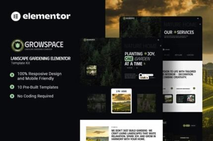 Growscape 1.0 – Landscape Gardening Elementor Template Kit