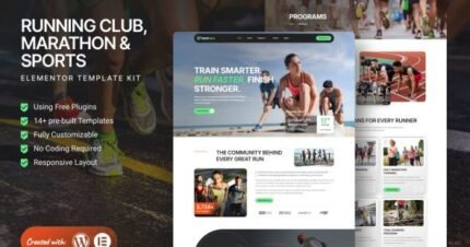 Hardrunz – Running Club, Marathon & Sports Elementor Template Kit