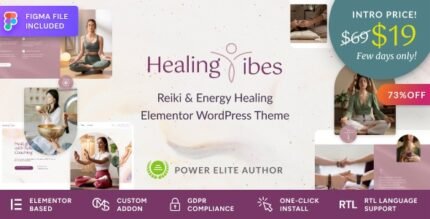 Healing Vibes 1.2.3 – Reiki Healing & Meditation Coaching WordPress Theme