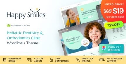 Happy Smiles 1.0.2 – Pediatric Dental Clinic & Dentist WordPress Theme