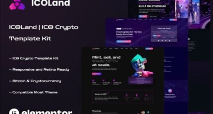 ICOLand – NFT Cryptocurrency Elementor Template Kit