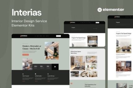Interias 1.0 – Interior Design Service Elementor Template Kit