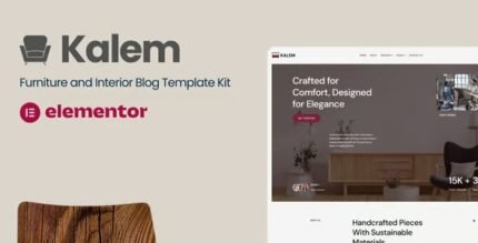 Kalem 1.0 – Furniture & Interior Design Blog Elementor Template Kit