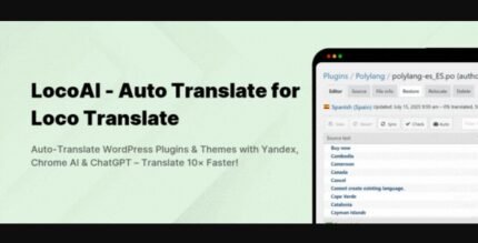 LocoAI 2.2.5 – Auto Translate for Loco Translate