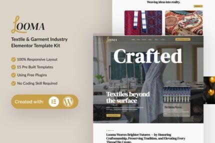 Looma – Textile Garment Industry Elementor Template Kit