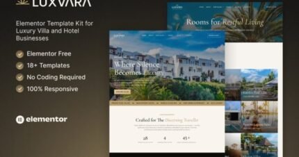 Luxvara – Luxury Villa & Hotel Resort Elementor Template Kit