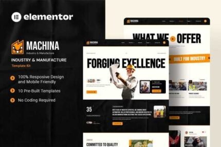 Machina – Industry & Manufacture Elementor Template Kit