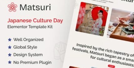 Matsuri 1.0 – Japanese Culture Day Elementor Template Kit