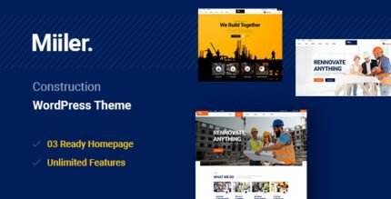 Miiler 1.1.0 – Construction WordPress Theme